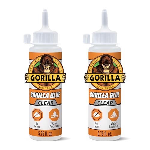 Gorilla Clear Glue, All-Purpose Polyurethane Adhesive, 5.75 oz, 2-Pack