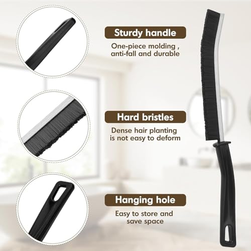 6-Count Hard Bristle Crevice Cleaning Brush Set for Narrow Gaps