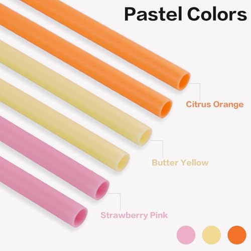 Replacement Straws for Owala FreeSip 40 Oz Bottle - Pink, Orange, Yellow