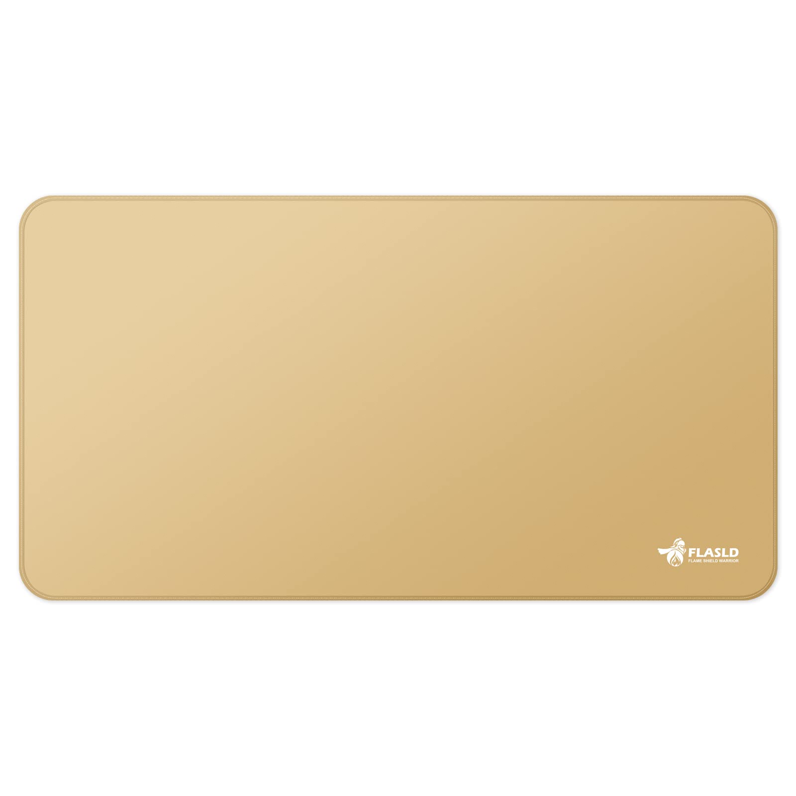 FLASLD Large Under The Grill Protective Deck and Patio Mat, 32 x 60 inches Oil-Proof, Fireproof Indoor Fireplace Mat Prevents Ember Damage Wood Floor, Khaki