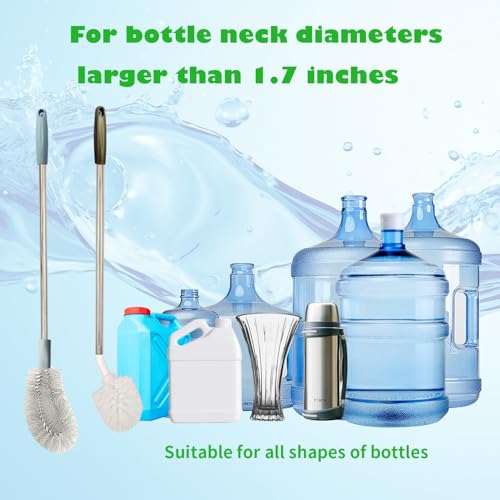 2-Pack Extra Long Bottle Brushes for Cleaning Gallon Jugs