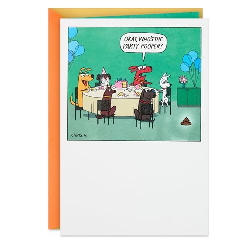 Hallmark Funny Birthday Card - Avoid Party Poopers Design