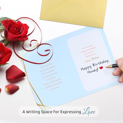 Romantic Birthday Card for Husband or Wife | Gold Foil Design