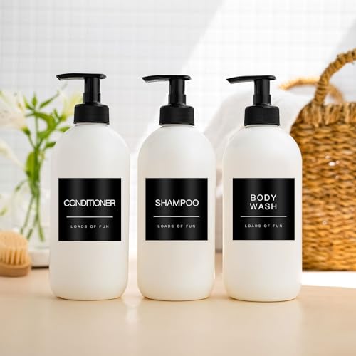 24 PCS Waterproof Bathroom Soap Labels, 2.6x2.6 Inch Minimalist Bottle Decals