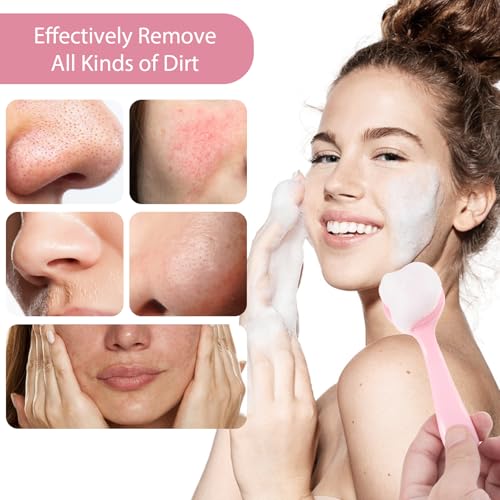 Silicone Face Scrubber Exfoliating Brush 2 Pack for Deep Cleansing