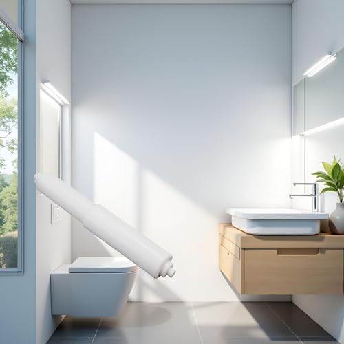 Spring-Loaded White Toilet Paper Holder Replacement Rod