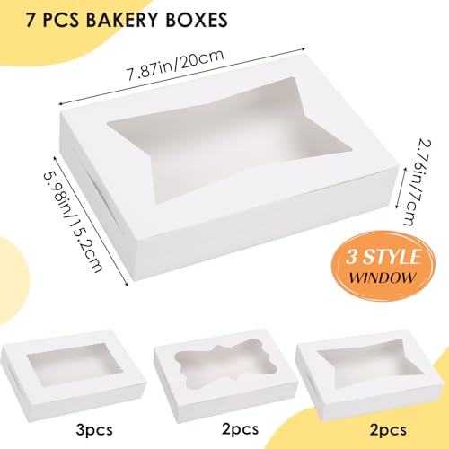 TOMNK 7-Piece Cookie Boxes with Clear Windows - Ideal for Treats