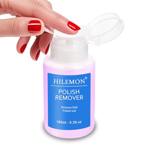 HiLemon Nail Polish Remover - 5.3 oz Pump Bottle for Gel & Acrylic