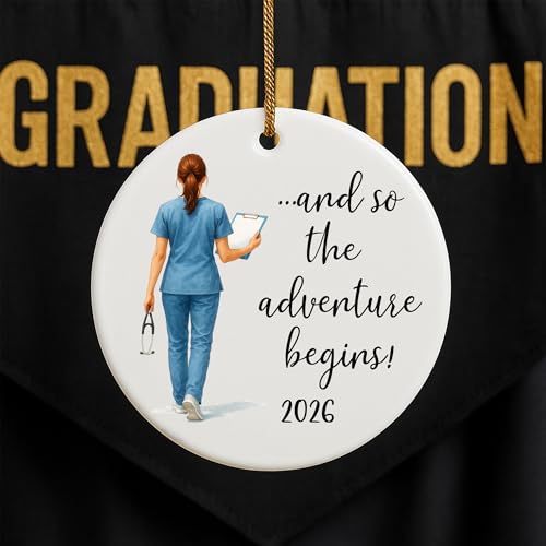 2026 Nurse Graduation Ornament - And So The Adventure Begins Gift