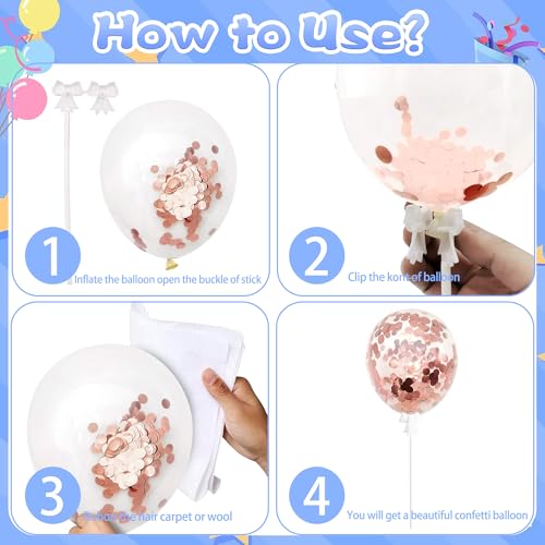 13-Piece Pink Happy Birthday Cake Topper Set with Stars and Balloons