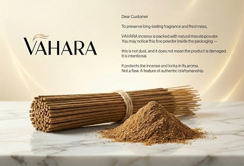 VAHARA Serenity Series Masala Incense Sticks - 6 Hand-Rolled Aromatherapy Scents