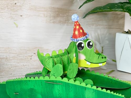 Crocodile Pop Up Father's Day Card - Cute & Funny Design