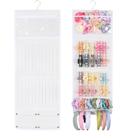 SNOWSTAR Hanging Hair Claw Clip Organizer, Large Wall Storage for Scrunchies