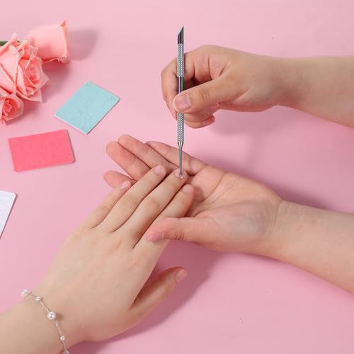 Dual-Ended Stainless Steel Cuticle Pusher and Nail File Kit