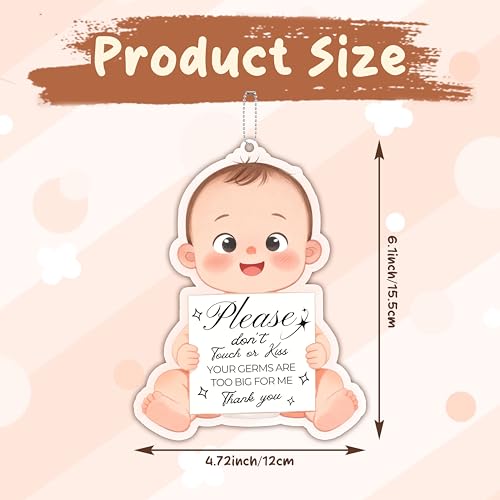 Cute Baby Shaped 'Please Do Not Touch' Sign - Acrylic Safety Reminder for Strollers & Car Seats