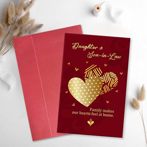 Daughter and Son-in-Law Anniversary Card - Heartfelt Wedding Gift
