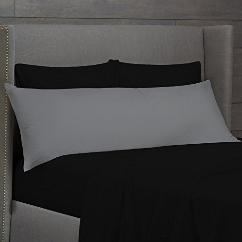 Destiny Crescent 100% Cotton Body Pillow Cover 21"x54" with Zipper - Grey