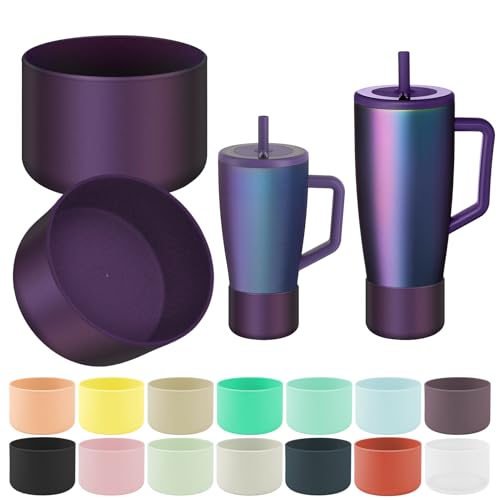 2Pcs Protective Boot Compatible with Brumate Era 40 oz 30 oz Tumbler, Anti-Dent & Anti-Slip Silicone Bottom Cover Protector Sleeve Bumper Compatible with Brumate Era Tumbler with Handle