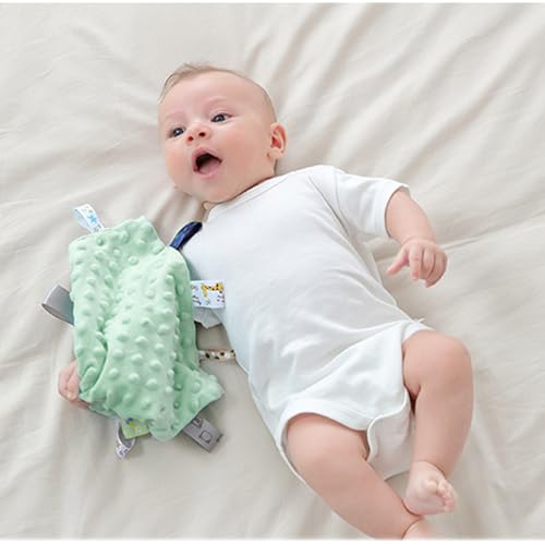Yufiova Mint Green Baby Security Taggies Blanket Soothing Sensory Comforter