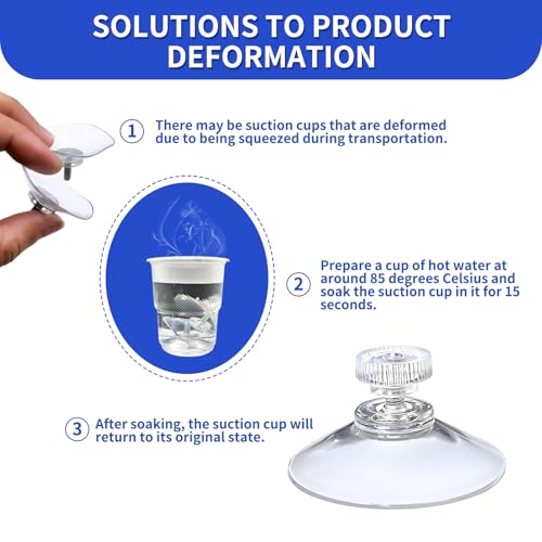 12 Pack Clear Suction Cups 40mm | No Drill Holders for Smooth Surfaces