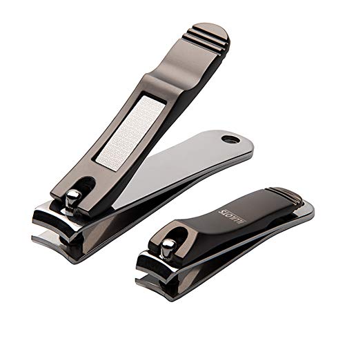 ILLILOTS Professional Nail Clipper Set with Tin Case and Built-in Nail File