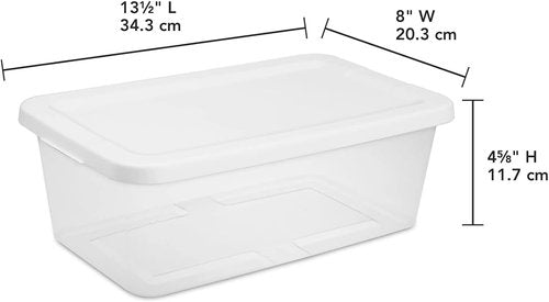 KKEATOY 6 Qt. Plastic Shoe Storage Box - Durable, Stackable & BPA-Free | Set of 20 Clear Bins