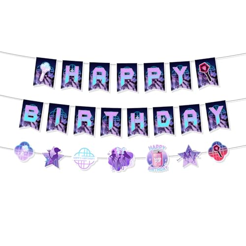 Music Hunter Birthday Banner Set - 2 Happy Birthday Banners & Garland