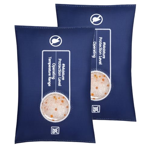 VPOOZZ 2-Pack 400g Rechargeable Silica Gel Desiccant Moisture Absorbers