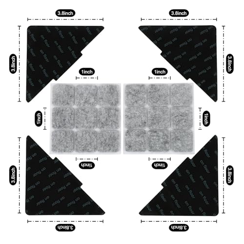Yoaier 2-in-1 Rug Gripper Kit with Non-Slip Stickers & Chair Pads