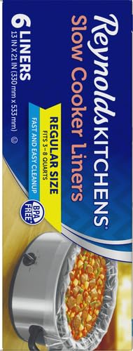 Reynolds Kitchens Slow Cooker Liners, 6 Count (Pack of 2) - Fits 3-8 Quarts