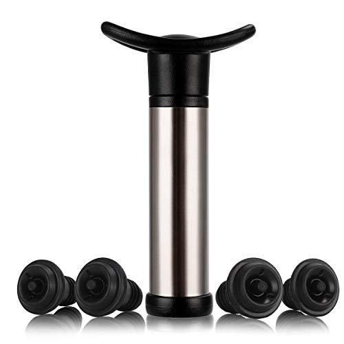 FosFun Wine Aerator and Pourer Spout with Vacuum Pump Wine Saver Kit