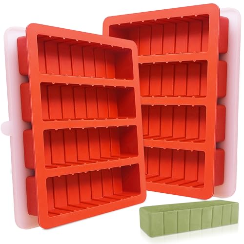 Wilewir Silicone Butter Tray with Lid - 2 Pack Non-Stick Mold