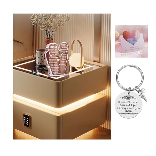 Acrylic Desk Decor Plaque with Keychain & Card for Mom