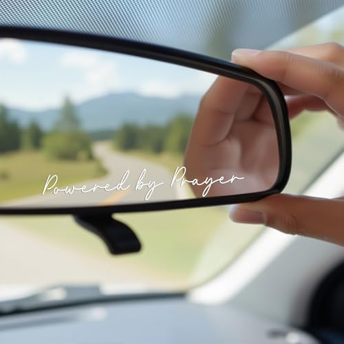 Powered by Prayer Vinyl Decal - 4 Inch Christian Sticker for Car & Laptop