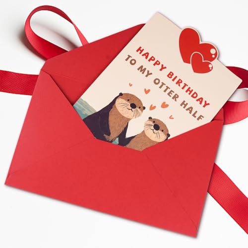 Funny Birthday Card for Husband, Wife, or Partner with Stickers