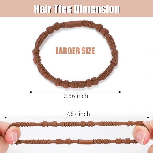 WantGor Boho Hair Ties 20-Piece Neutral Elastic Ponytail Holders