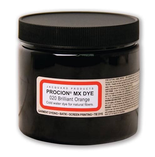 Jacquard Procion MX Dye - Brilliant Orange 8oz Powder for Fabric
