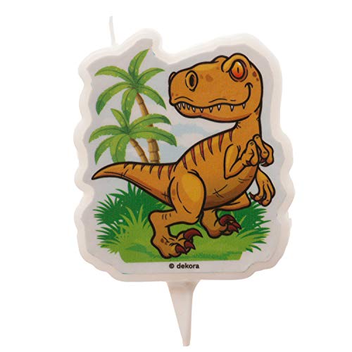 Dinosaur Birthday Candle - 7.5cm 2D T-Rex for Cake Decoration