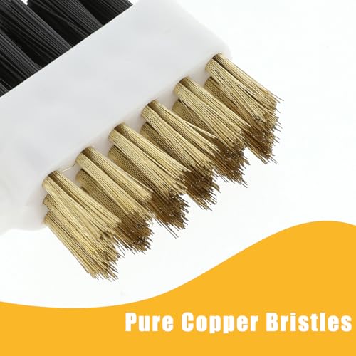 Multi-Purpose Brass Wire Scrub Brush for Stovetops & Pots