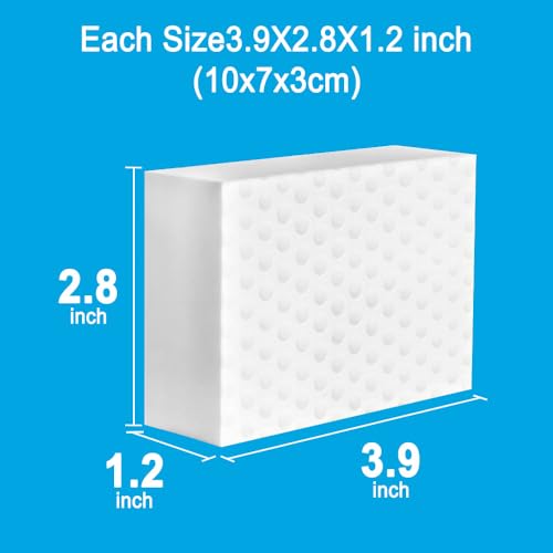 SmilePowo Magic Sponge Erasers - 10 Pack, 3X Thick Cleaning Sponges for Multi-Surface Use