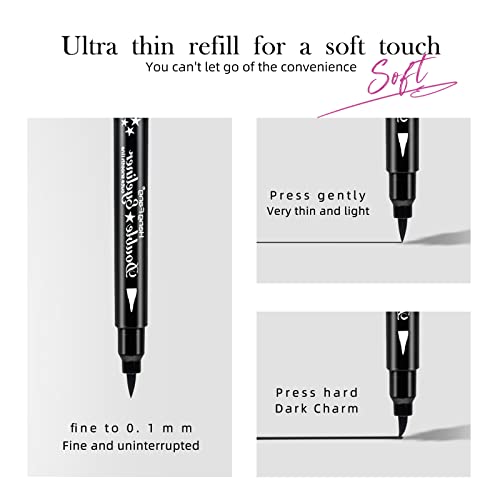 LAMUSELAND Double-Ended Eyeliner Stamp Waterproof Liquid Pen C Plum Blossom
