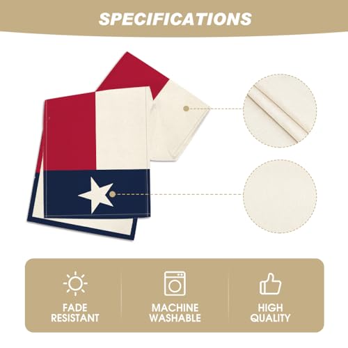 Texas State Flag Table Runner 13x72 Inch Pack of 3 - Home & Kitchen Decor