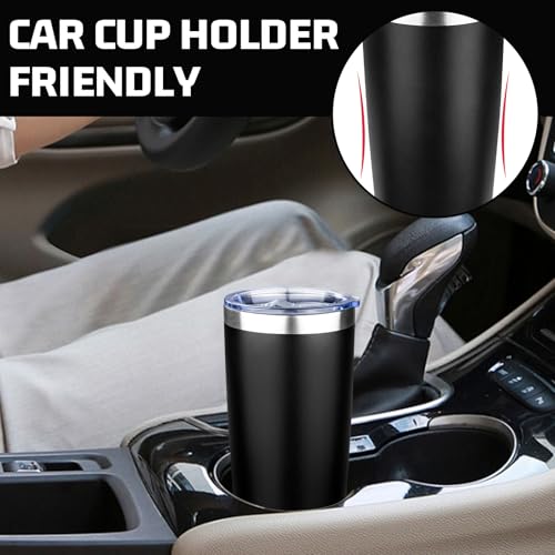 FLIFQI 20oz Stainless Steel Vacuum Insulated Travel Mug - Black