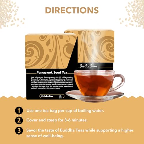Organic Fenugreek Seed Tea - Caffeine-Free Herbal Tea, 18 Bags