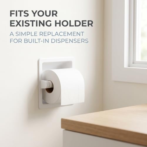 Galepromot Universal Toilet Paper Holder Replacement Roller - Durable Spring-Loaded Plastic Spindle