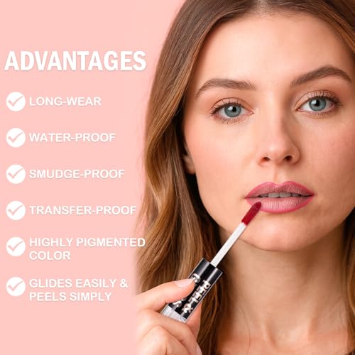Jutqut Dual-Ended Peel-Off Lip Stain & Gloss Oil with Tweezer