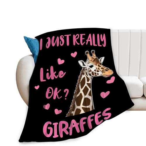 Giraffe Throw Blanket - Soft Plush Fleece 40"x50" for Cozy Comfort