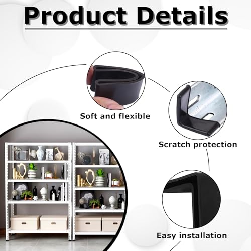 Black Bed Frame Corner Guards - 4 Pcs Rubber Protectors
