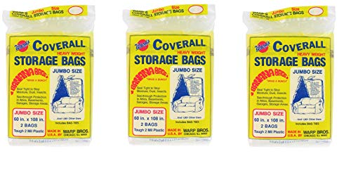 Oversized Storage Bags Jumbo 60x108 in. 6 Pack - Dust, Bug, Moisture Resistant