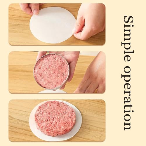 100 Pcs Unbleached Wax Paper Sheets for Baking & Cooking